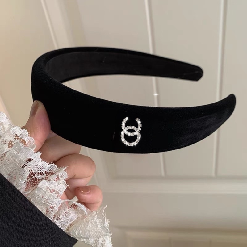 Bờm tóc đen cho nữ phong cách Hàn Quốc đính chữ X cute B162