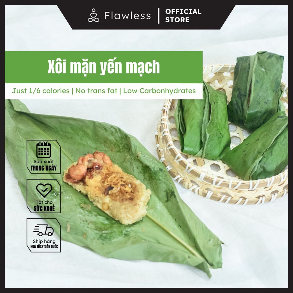 Xôi mặn yến mạch Flawless Ăn ngon | Thực phẩm healthy, đồ ăn kiêng eatclean, tăng cơ, giảm mỡ, giảm cân