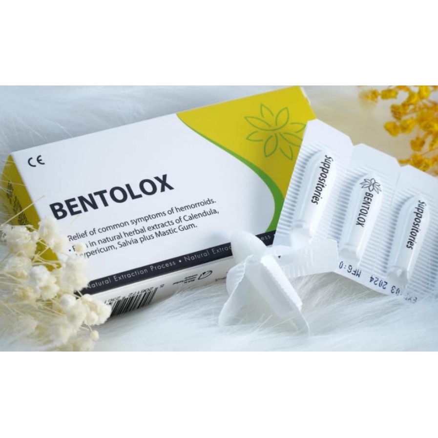 Gel bôi trĩ bông hoa BENTOLOG và viên đặt BENTOLOX - Nhũ tương tạo màng bảo vệ da vùng hậu môn