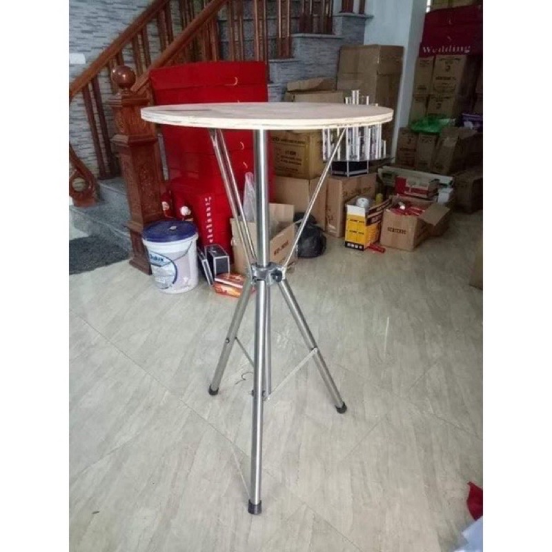Chân Bàn Inox Cafe.Mặt Tròn 30.Bàn Đám Cưới Trang Trí