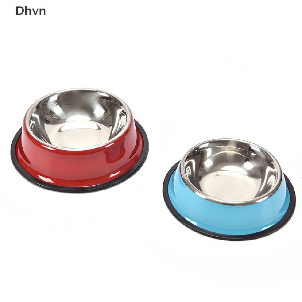 Khay Đựng Thức Ăn / Nước Uống Bằng Thép Không Gỉ Dành Cho Chó Mèo