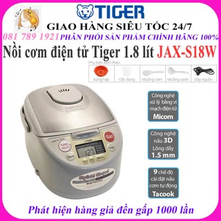 Nồi cơm điện tử tiger jax-s18w -hàng chính hãng - nguyên seal
