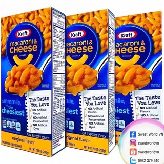 Nui phô mai Macaroni & Cheese Kraft (206g) Mỹ