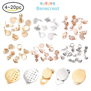 Set 2~10 kẹp bông tai BENECREAT bằng thép không gỉ 304 màu sắc