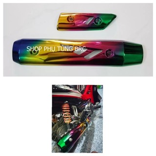 Bộ 2 cái che pô titan loại 1 xe SIRIUS ( SL: 1 cái che pô lớn và 1 cái che pô nhỏ, không dùng cho SIRIUS Fi).