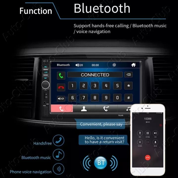 Máy Nghe Nhạc MP5 , màn hình android ô tô 7inch 7018B 7 Đôi 2 Din Xe Đài Stereo FM Màn Hình Cảm Ứng Bluetooth MP5 Player