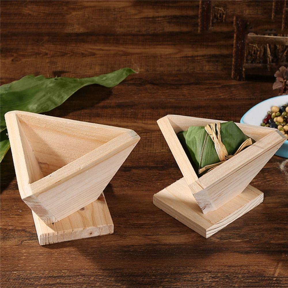 Khuôn Làm Cơm Nắm Bằng Gỗ Tự Nhiên Hình Rồng / Thuyền Zongzi DIY