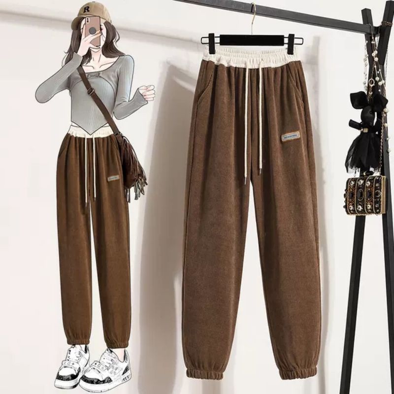 Quần jogger Nữ len tăm