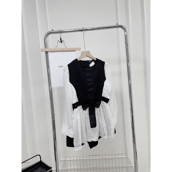 [ 𝐅𝐑𝐄𝐄 𝐒𝐇𝐈𝐏 ] Sét sơ mi phối nơ về hàng siêu xinh Chất tuyết mưa mềm đẹp Hàng may kỹ Lên form đẹp