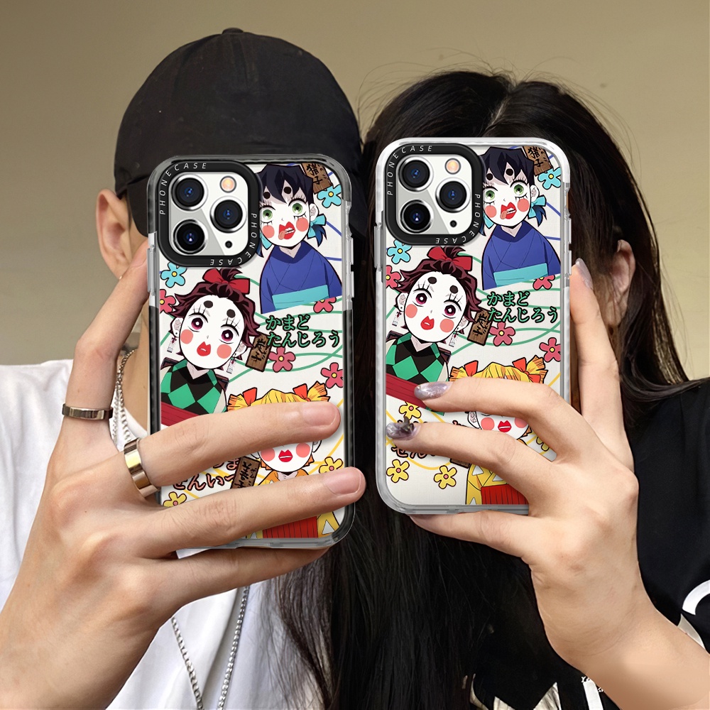 Ốp Điện Thoại Silicon Dày Mềm Hình Demon Slayer Nhiều Màu Cho iPhone 14 Pro Max 13Pro 12 11