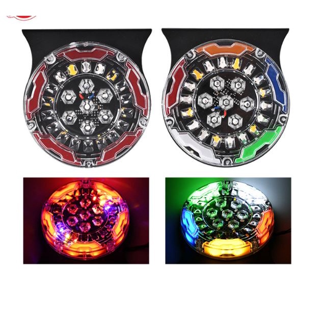 Đèn tròn 14cm phá sương tráng trí đuôi và nóc xee Tải LED 25 Bóng 24V nhiều màu sắc