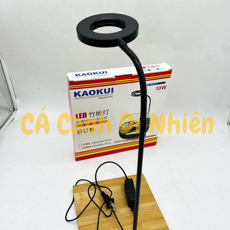 Đèn led đế gỗ 10W dùng cho bể cá hình tròn dưới 27 cm Terrarium