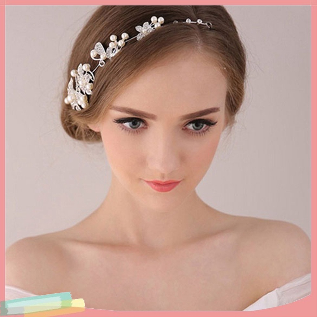 Băng Đô Hợp Kim Trang Trí Hoa Đính Đá Xinh Xắn Thời Trang Cho Nữ