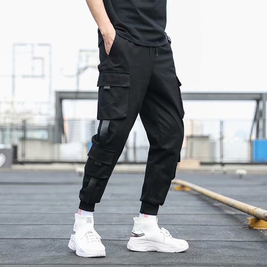 Quần jogger thể thao nam SOZO phối 4 túi hộp viền dây - JOGGER NAM 9000055C2