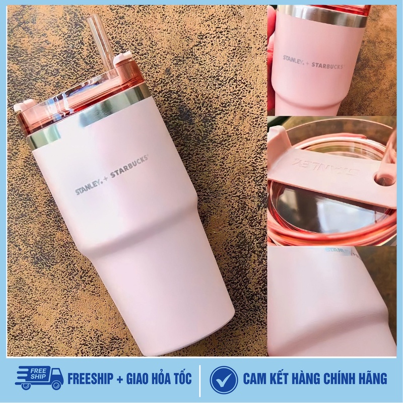 Cốc giữ nhiệt stabucks 600ml-900ml inox 304 giữ nhiệt kèm ống hút nắp xoay 360 độ giữ nhiệt được 8-10 giờ,ly giữ nhiệt