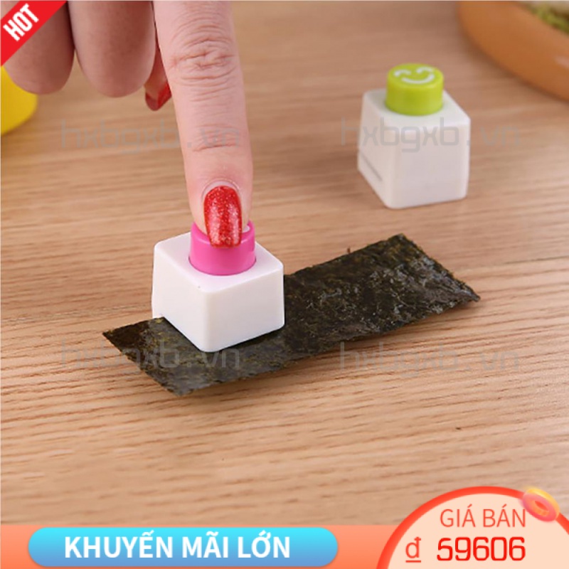 Khuôn Làm Cơm Nắm 4 Ngăn Bằng Nhôm PP Đa Năng Tiện Dụng Cho Nhà Bếp