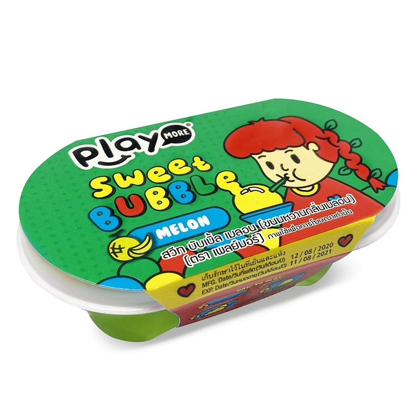 Kẹo thổi bong bóng Chanh dây/Dưa gang Playmore
