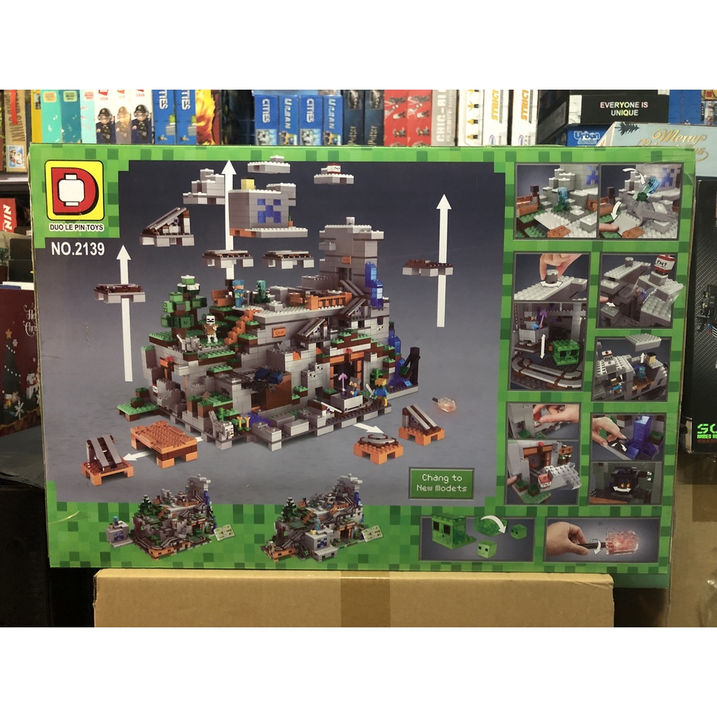 Xếp Hình Minecraft D 2139 Hang Động Kho Báu Trên Núi 2134 Mảnh