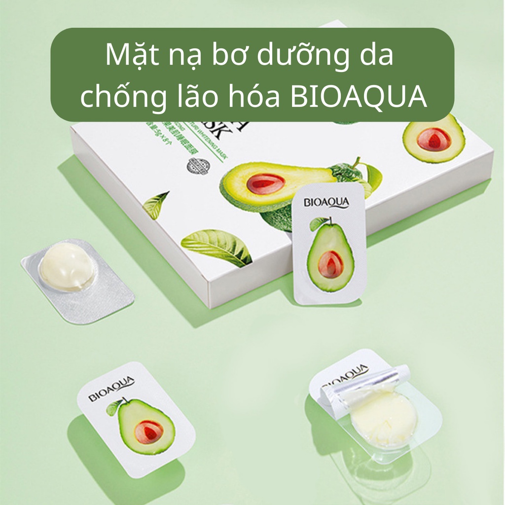 Mặt nạ ngủ BƠ BIOAQUA nội địa Trung chiết xuất từ BƠ làm trắng da