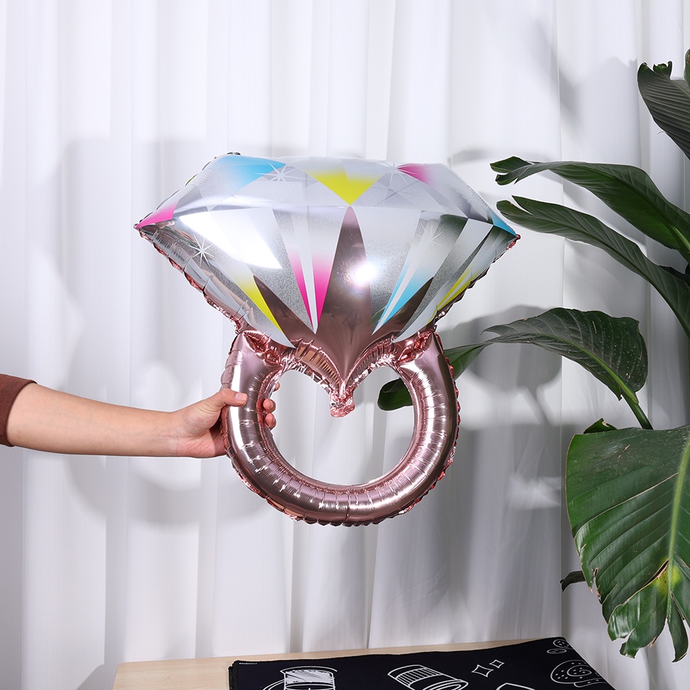 Bong Bóng Nhôm Hình Nhẫn Kim Cương Màu Vàng Hồng / Vàng Cỡ Lớn Độc Đáo Trang Trí Tiệc Cưới / Bong Bóng / Ngày Valentine