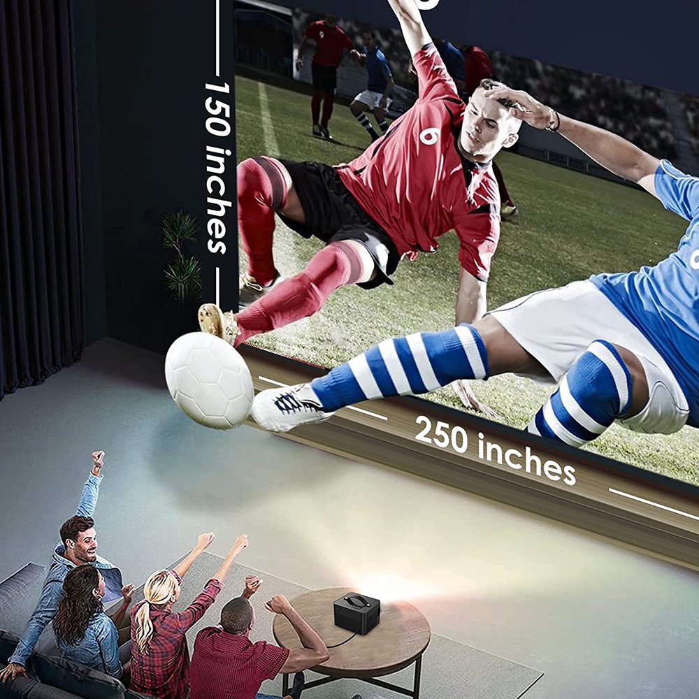 Máy chiếu KAW Pro KP950 Phiên bản siêu nét cao cấp, Máy chiếu phim lên tường Full HD 1080P hình ảnh video chân thực 4K