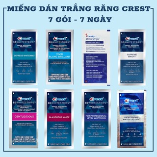 Miếng dán trắng răng crest 3d white combo 7 gói