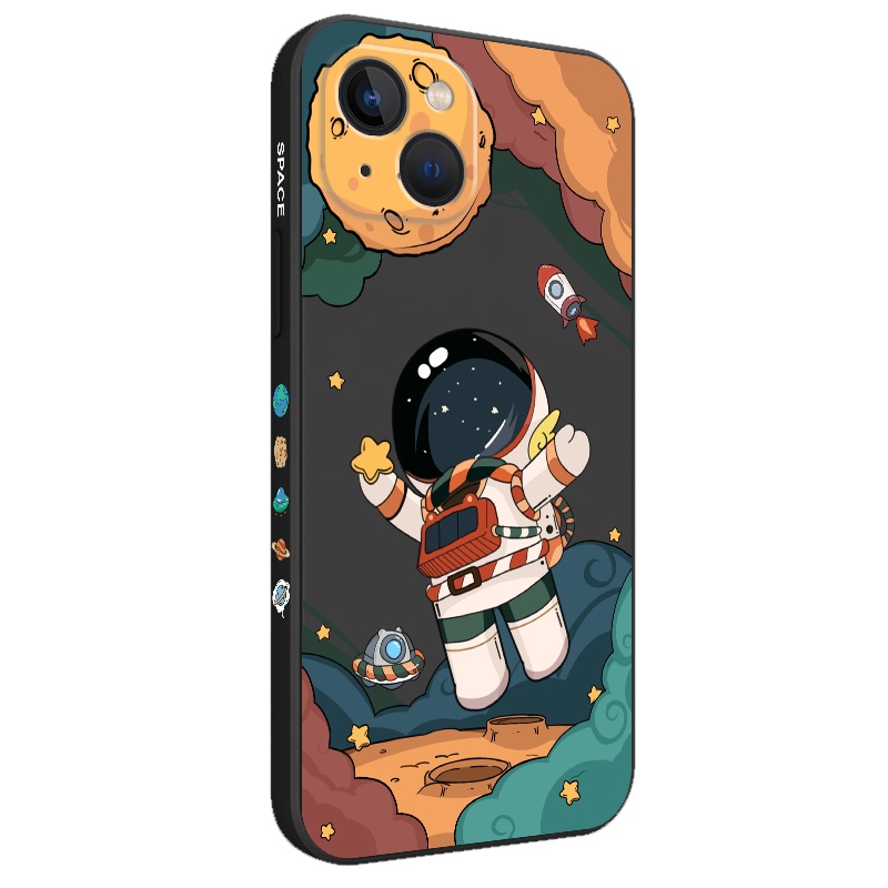 Ốp Điện Thoại Silicone Dẻo In Hình Phi Hành Gia Cho IPhone 8 7 6 6S Plus SE 2020