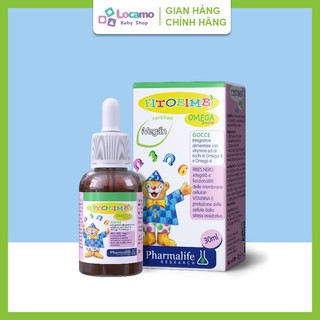 Fitobimbi Omega Junior Bổ não trẻ em Omega 3 Bổ mắt cho bé Giúp Phát triển trí não cho trẻ Sáng mắt Lọ 30ml