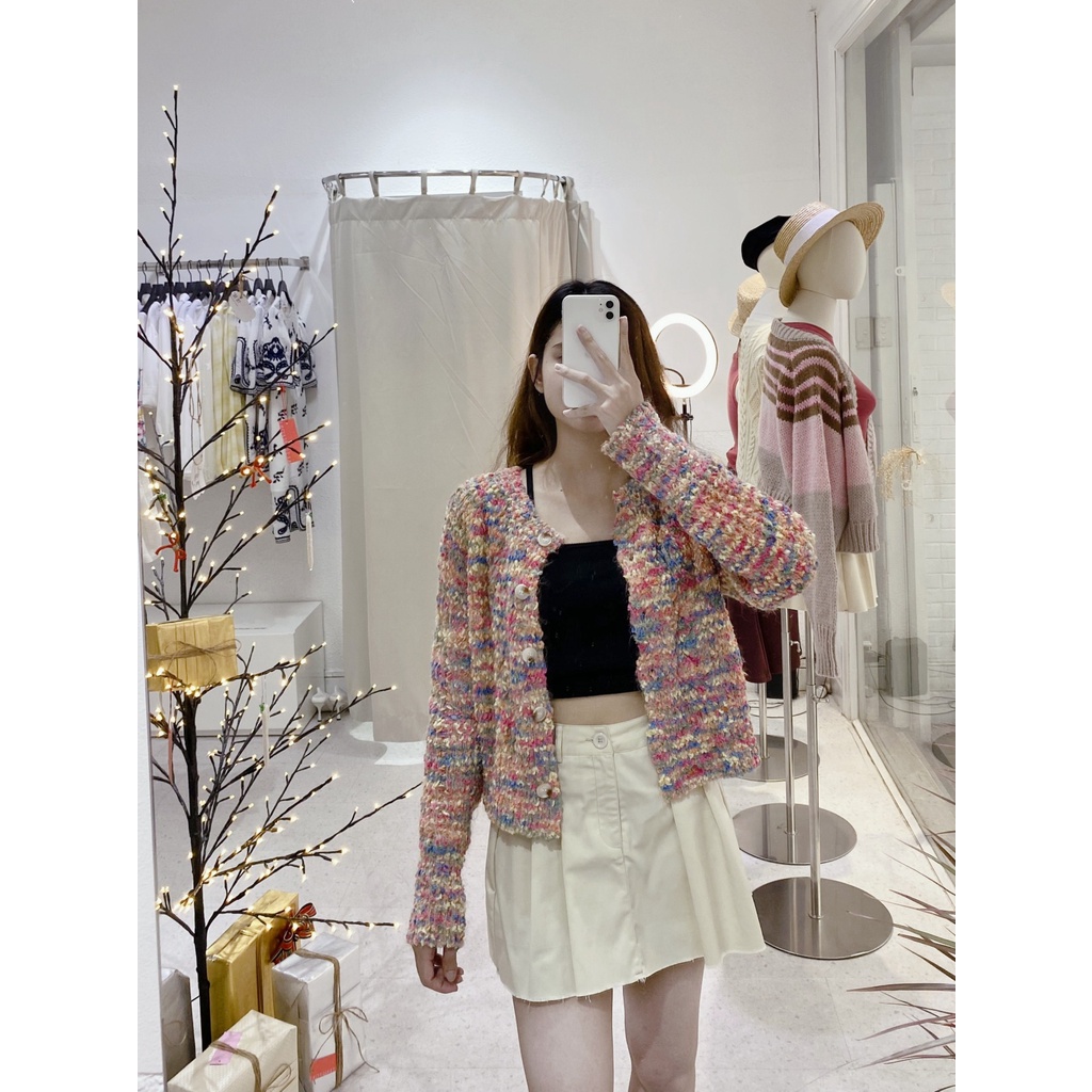 AfterBefore | Áo Cardigan đốm 2 màu