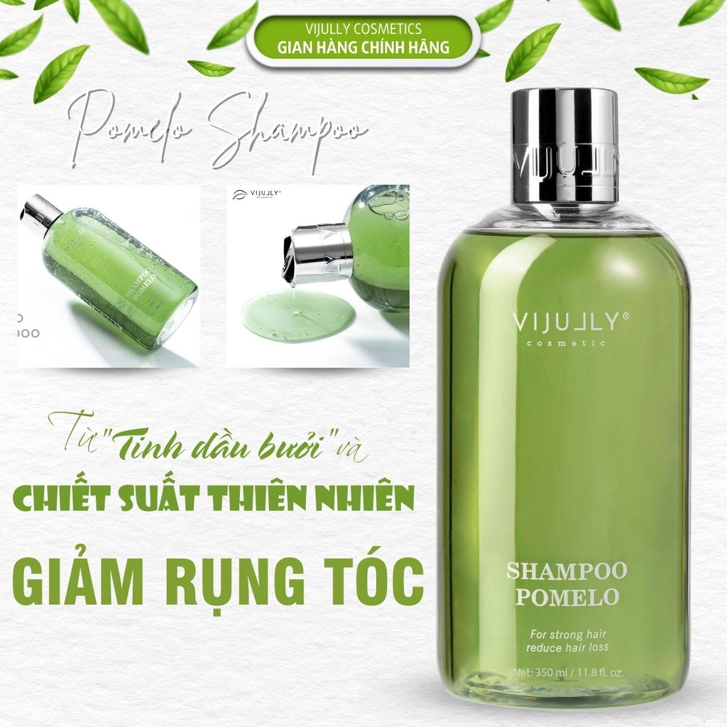 Dầu gội bưởi ngăn rụng tóc, kích mọc tóc Vijully, giữ nếp tóc suôn mượt bồng bềnh, giúp tóc chắc khỏe, kiềm dầu da đầu