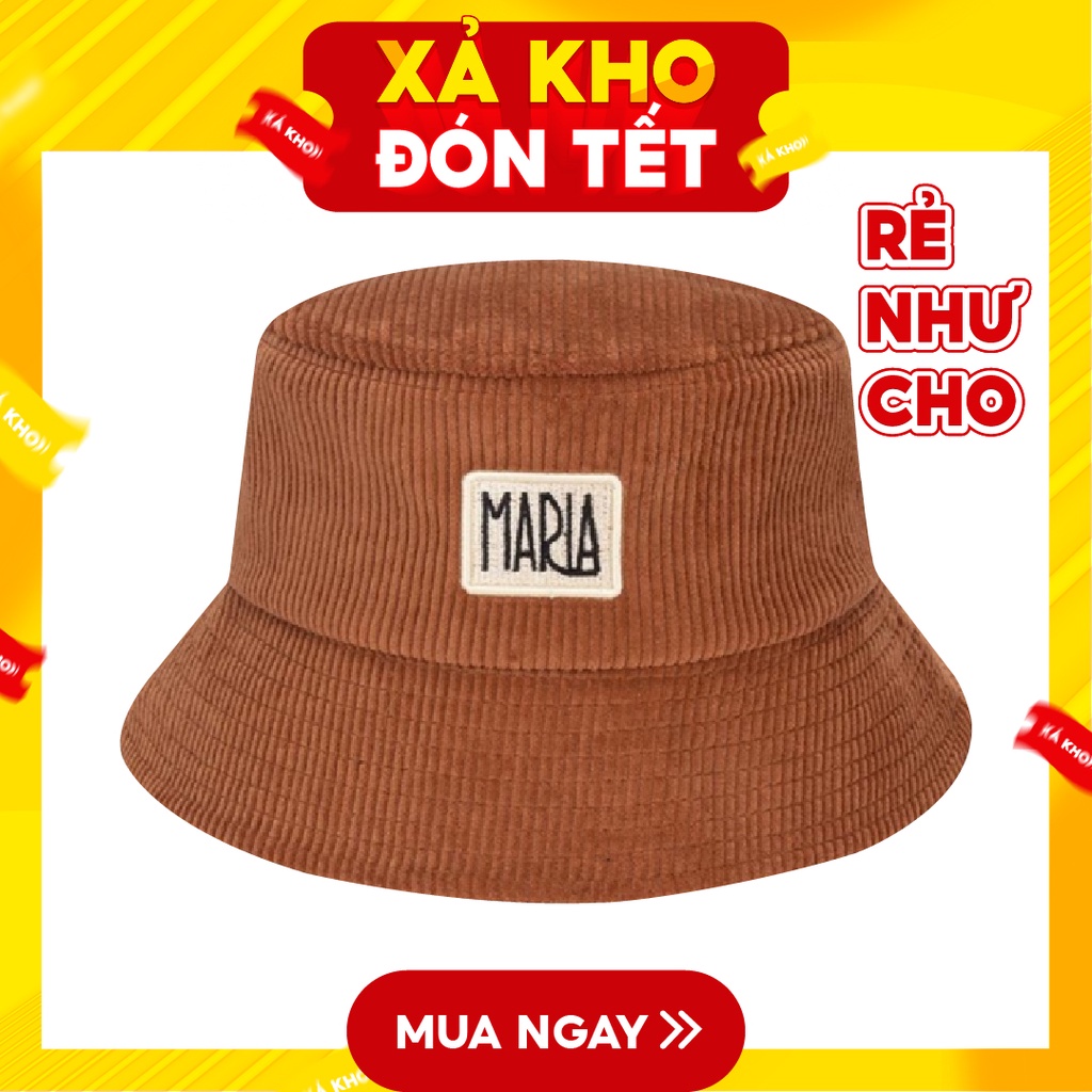 Mũ Bucket Maria Vành Cụp Size Nhỏ Cho Bé Từ 10-15 Tuổi Vòng Đầu 52cm Chất Vải Nhung Gân Jussy Fashion