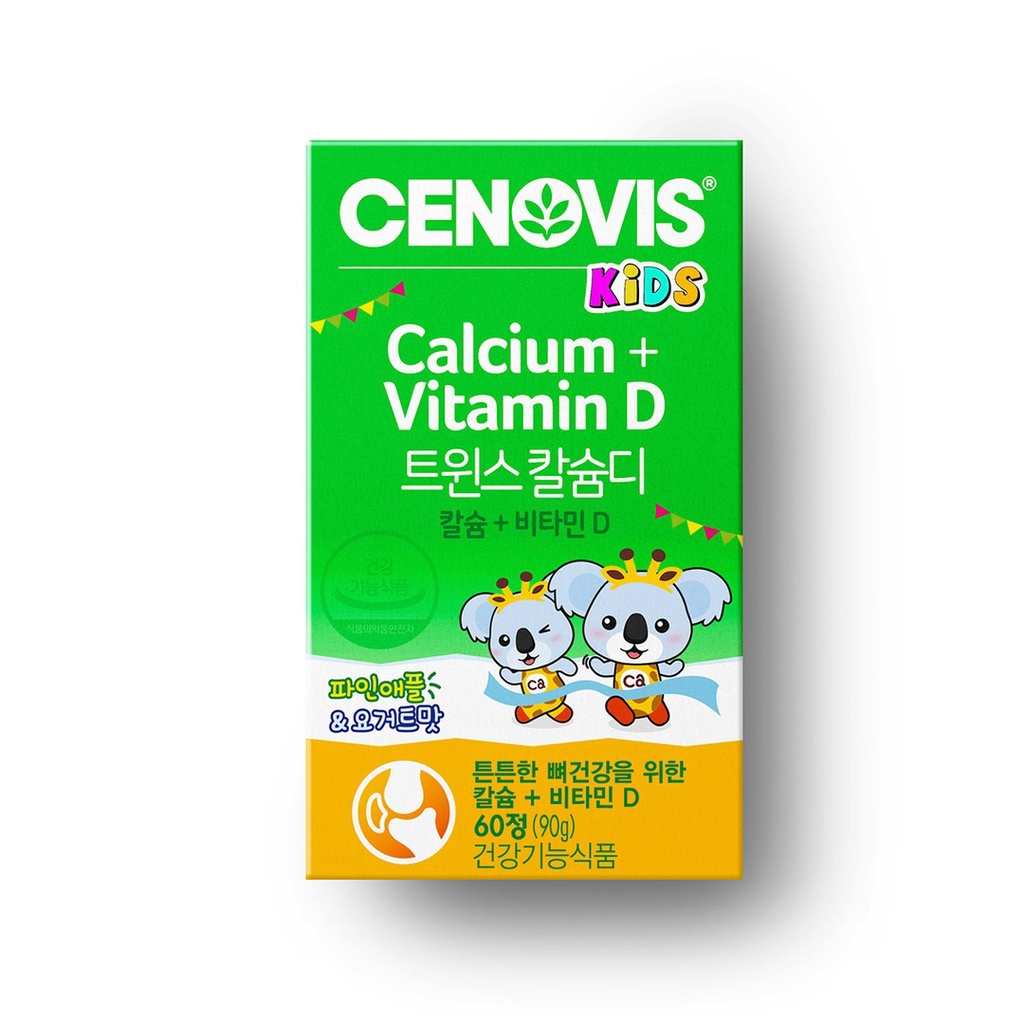 [COMBO 2 hộp] Viên uống bổ sung Canxi và Vitamin D cho bé Cenovis Kids - Hộp 60 viên