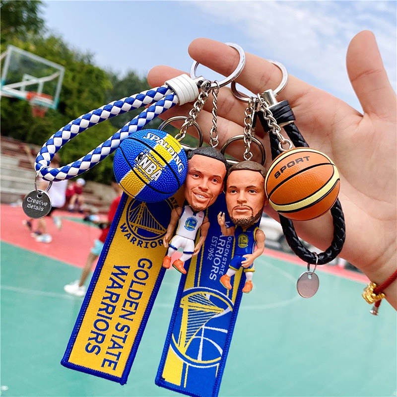 Star Schoolbag Pendant James Kobe Curry Basketball Hand-Made Keychain Doll Boys Birthday Gift for School Opens 5bgf