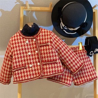 Set Bộ Dạ Tweed  Tiểu Thư cho Bé Gái( S4)