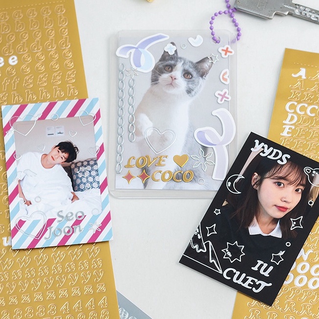 Sticker PVC chữ cái - số ánh kim