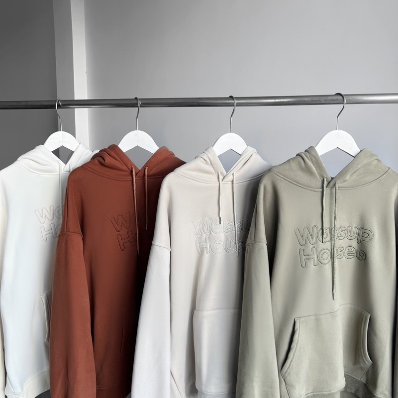 Áo hoodie unisex  WASSUP HOUSE cao cấp AN5082 by COCCACH