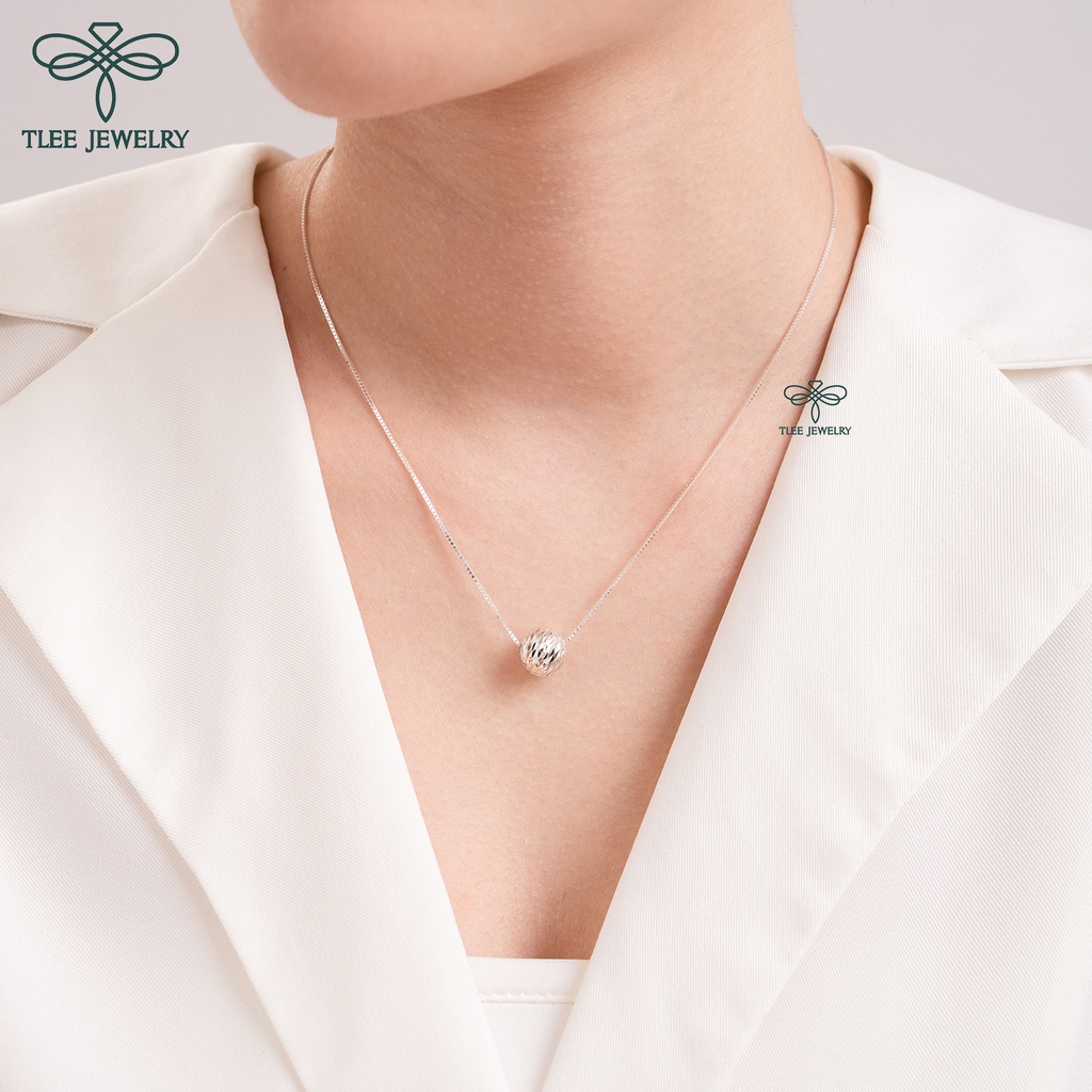 Dây chuyền bạc nữ TLEE hình cầu phay bắt sáng lấp lánh TleeJewelry D0161