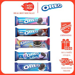 Thanh Bánh Quy Oreo Kem Dâu/Vani Cốm/Kem Lạnh Việt Quất/Socola Gói 123.5G