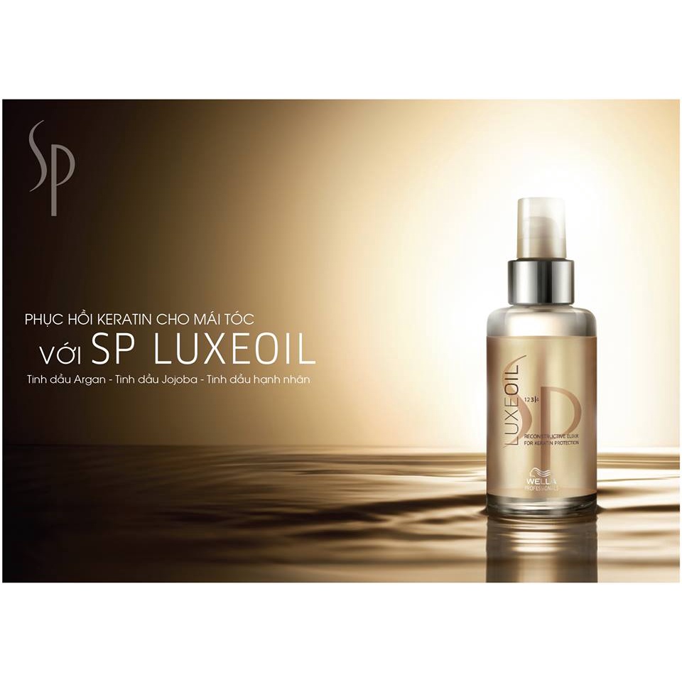 Dầu dưỡng tóc siêu mượt Wella SP Luxeoil Reconstructive Elixir Hair Oil, chai 100ml