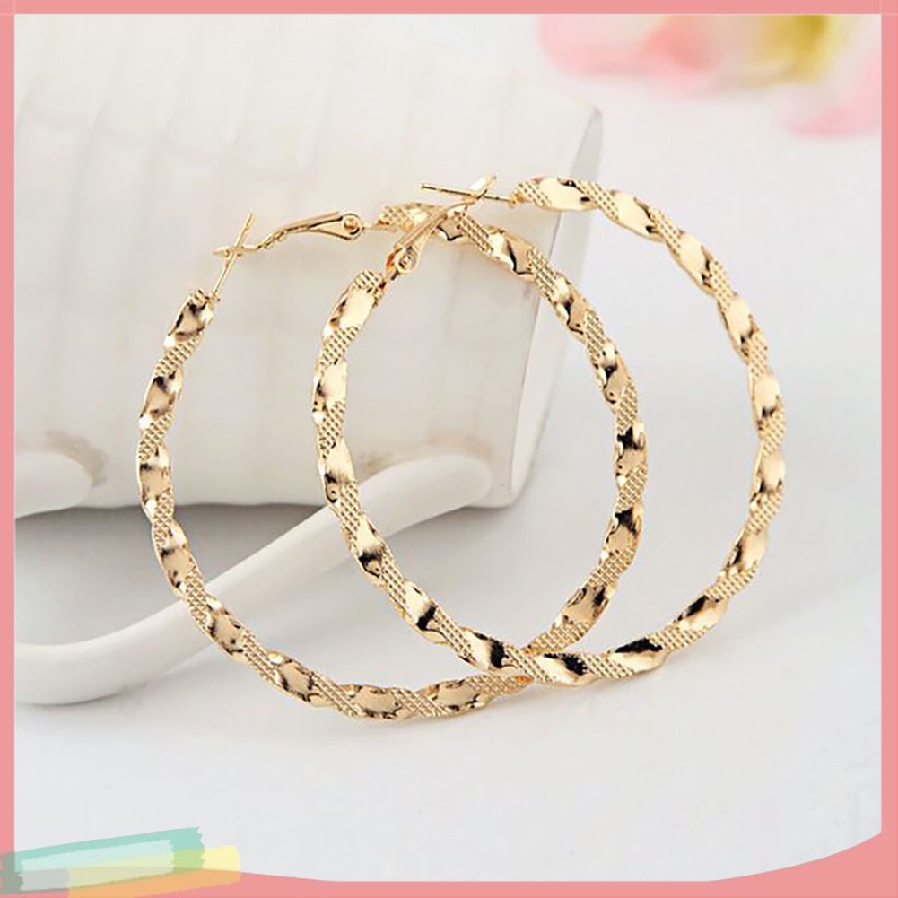 Đôi hoa tai dạng vòng xoắn to sành điệu cho nữ