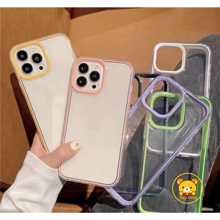 Ốp Điện Thoại Silicon Mềm Trong Suốt Chống Sốc 3 Trong 1 Đơn Giản Cho Realme C35 C33 C31 C30 50A 50i Prime