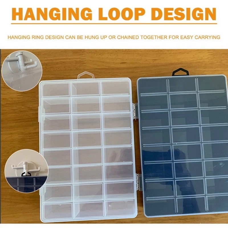 Hộp Nhựa 24 Ngăn Đựng Trang Sức Chất Lượng Cao Tiện Lợi Dễ Sử Dụng