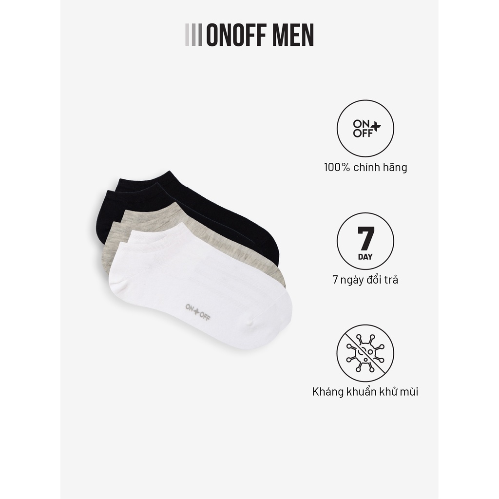 set 3 đôi vớ nam cotton công sở ONOFF kháng khuẩn khử mùi