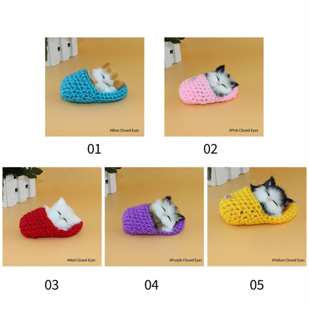 Đồ Chơi Mèo Nhồi Bông Mini Dễ Thương Có Âm Thanh Sáng Tạo Trang Trí Nội Thất G6N2