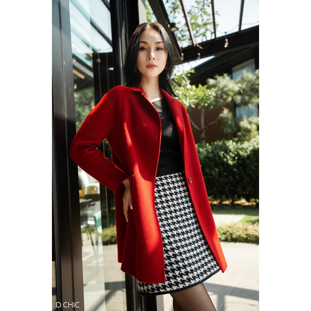 Áo khoác dạ Handmade 2022 2 túi ốp D.CHIC MS: 980259