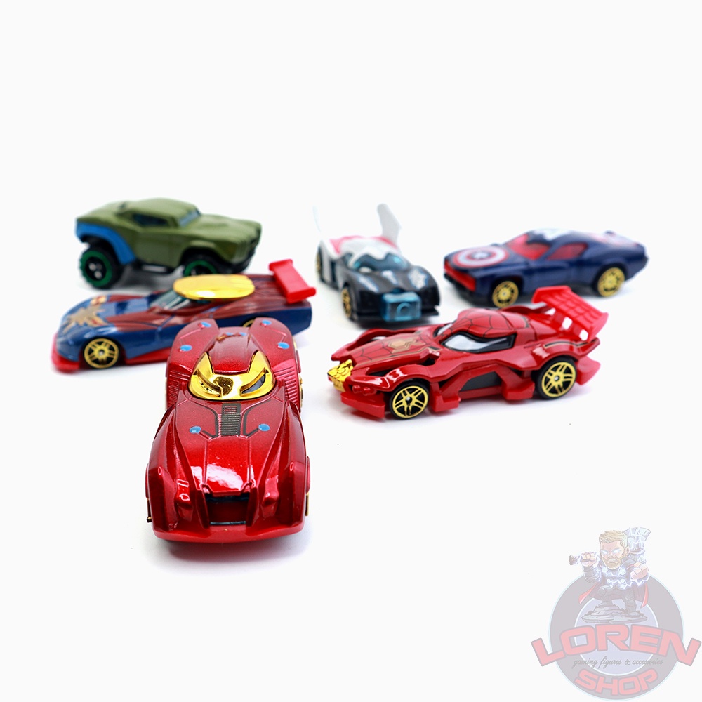 Mô hình ô tô Marvel Avenger tỷ lệ 1:64, xe hơi đồ chơi kim loại siêu anh hùng - Lorenshop