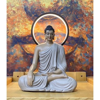 Tượng Phật Thích Ca lên màu da đá 25cm