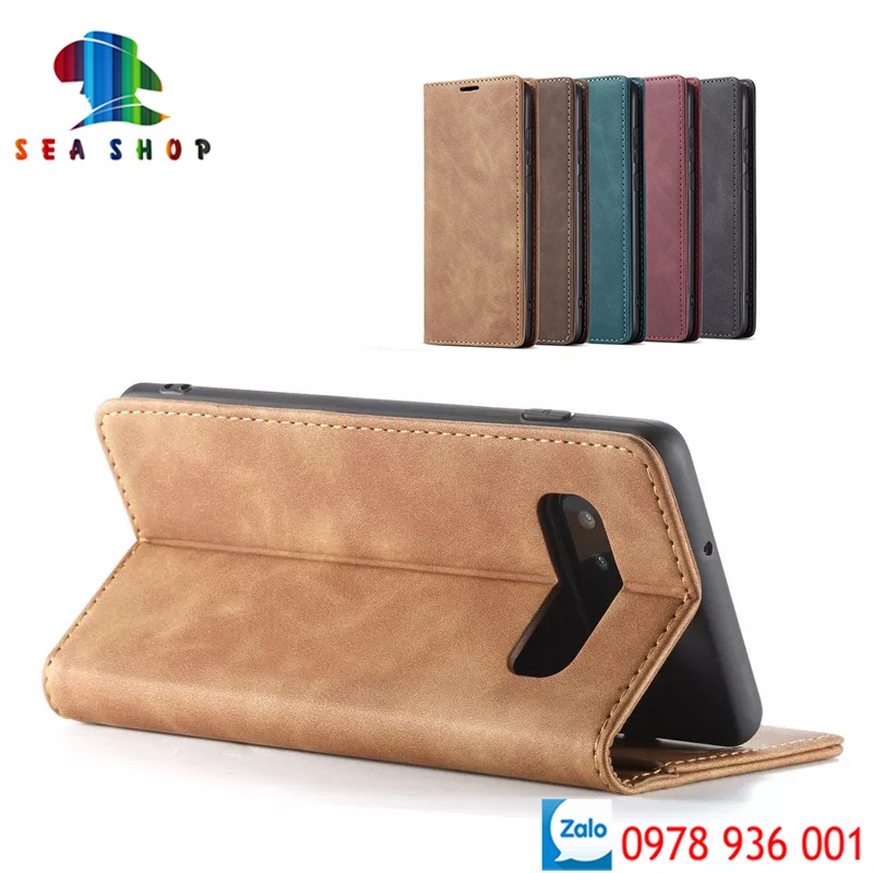 Bao da Samsung S10 5G Cao cấp - Thiết kế dạng ví sang trọng -Phong cách Da lộn - Có ngăn cài thẻ - tiên mặt