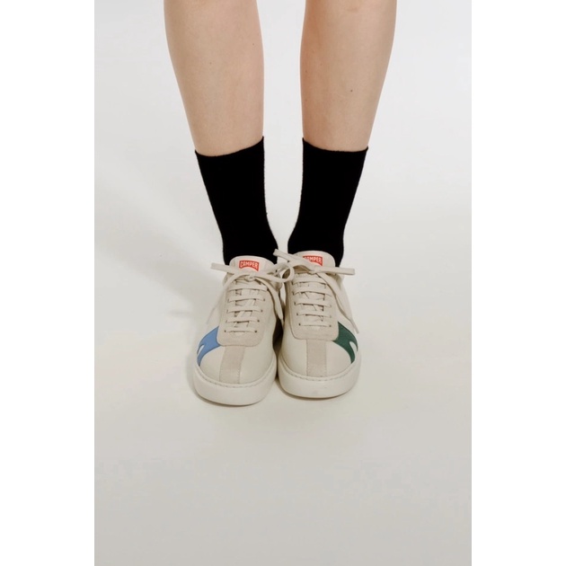 Giày nam Camper Twins White non-dyed leather and suede K100743