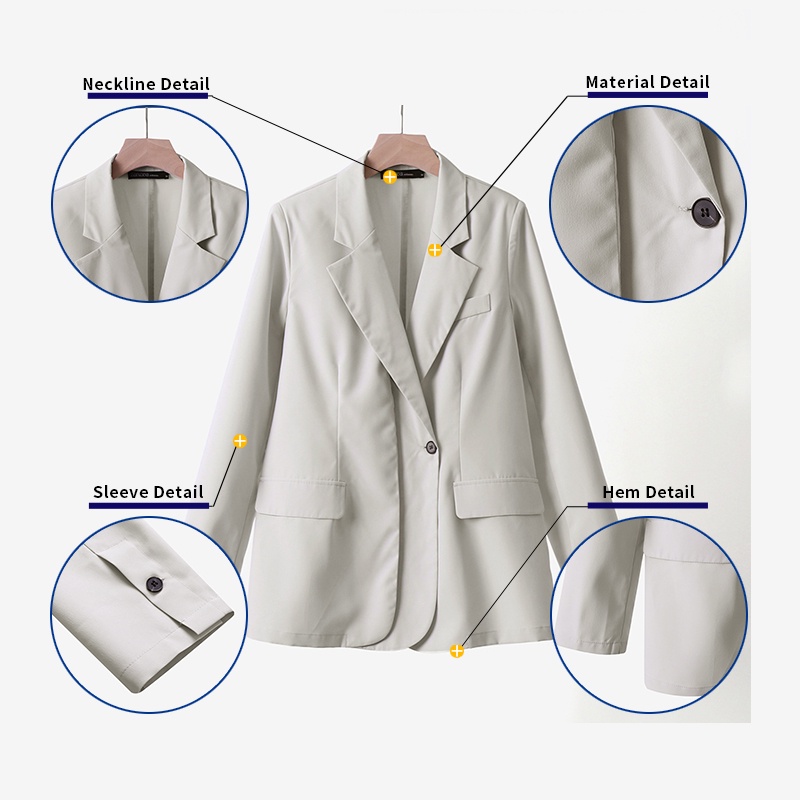 Áo khoác blazer ZANZEA giả hai lớp phong cách Hàn Quốc thanh lịch dành cho nữ